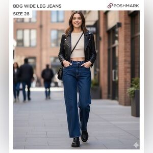 BDG Blue Denim Jeans A-Wide Leg SIZE 28 ( NWT)